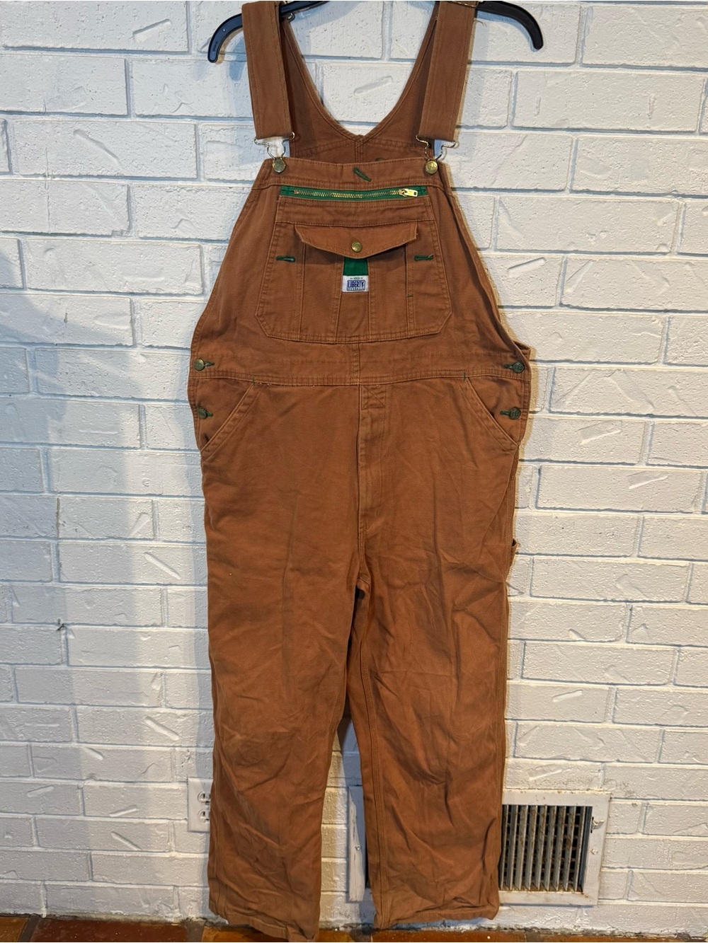 Liberty Brown Workwear Duck Canvas Overalls Men's 36x32